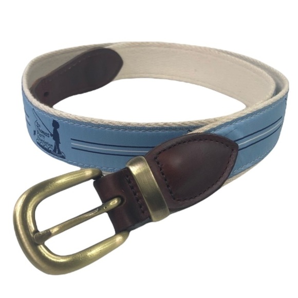THE Thomas Platt Foundation Leather Cotton Belt - Picture 1 of 7